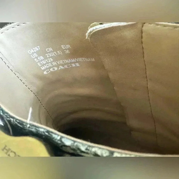 Coach Cassandra Oxblood/ Multicolor Real Snakeskin Booties - Picture 10 of 15